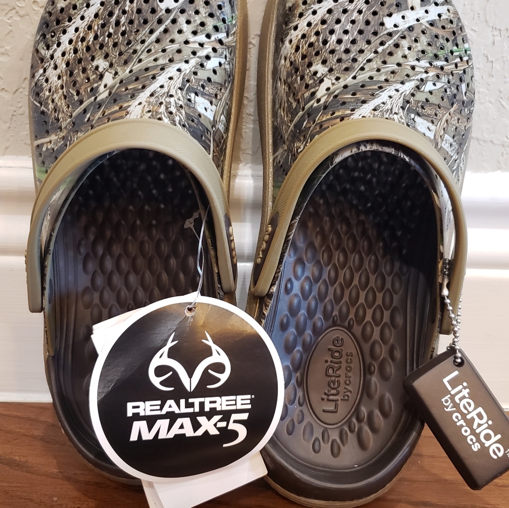 Crocs Literide Realtree Clog Camo New